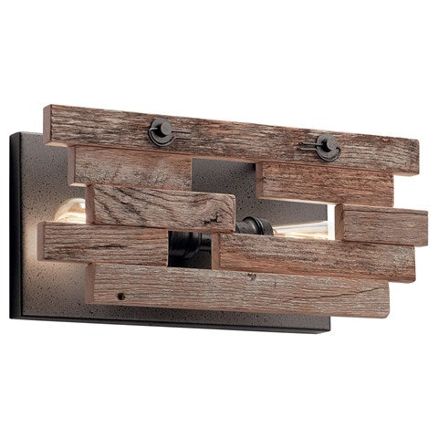 Kichler 44230AVI Cuyahoga Mill Wall Sconce in Anvil Iron